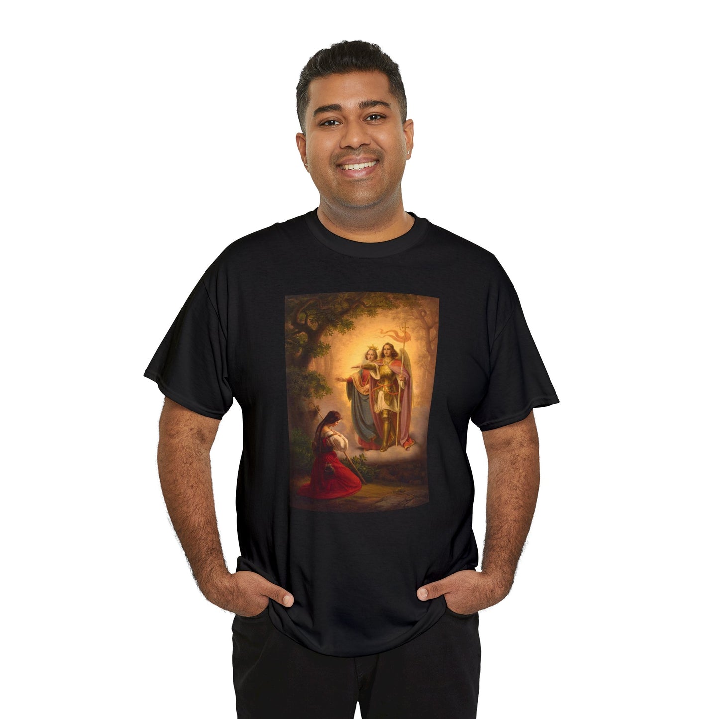 T-shirt - "Apparition de Sainte Catherine et Michel à Jeanne d'Arc"