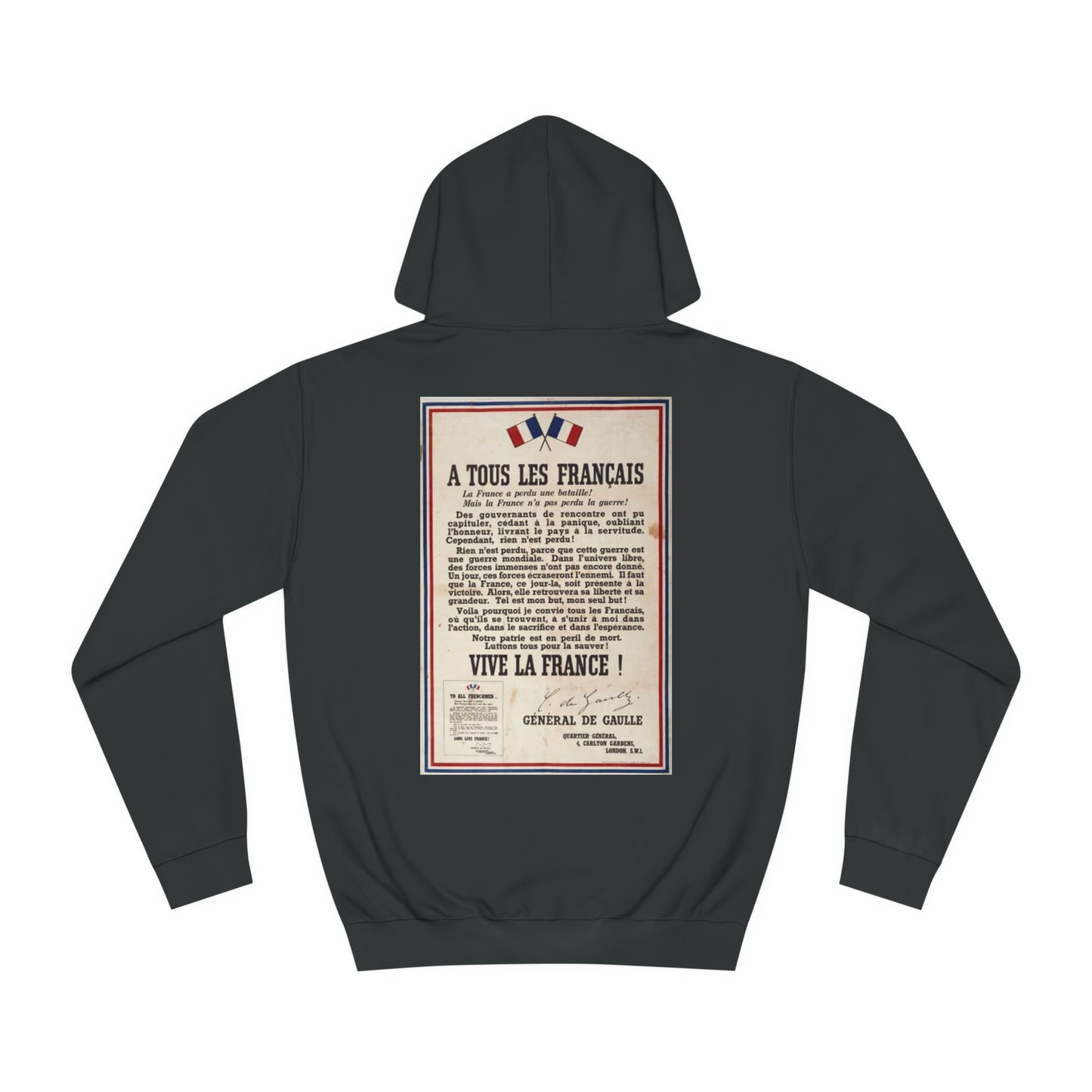 Sweat à capuche - "France Libre"